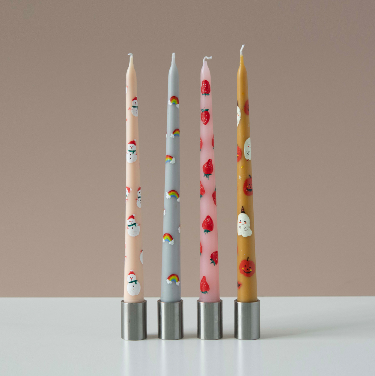 Venta caliente transfronteriza simple vela pintada a mano regalo de boda decoración aromaterapia vela al por mayor lindo cumpleaños