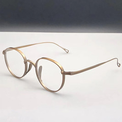 Pure titanium glasses frame men's oval glasses frame with height myopia retro glasses frame women's ten thousand year turtle same style 113