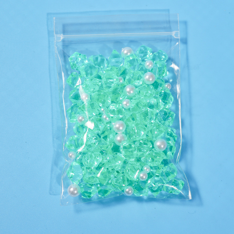 珍珠水晶彩石斗鱼缸造景装饰底砂树脂透明斗鱼缸造景石头假珍珠|undefined