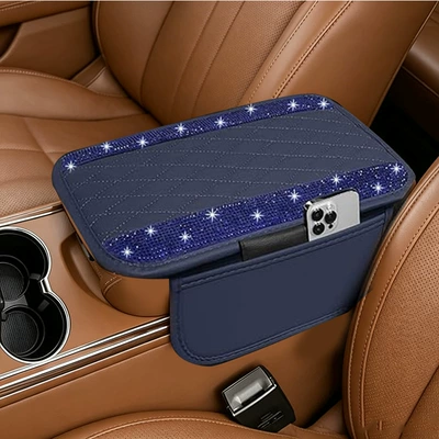 Armrest box pad, Pad Car Accessories Universal Car - bright-blue