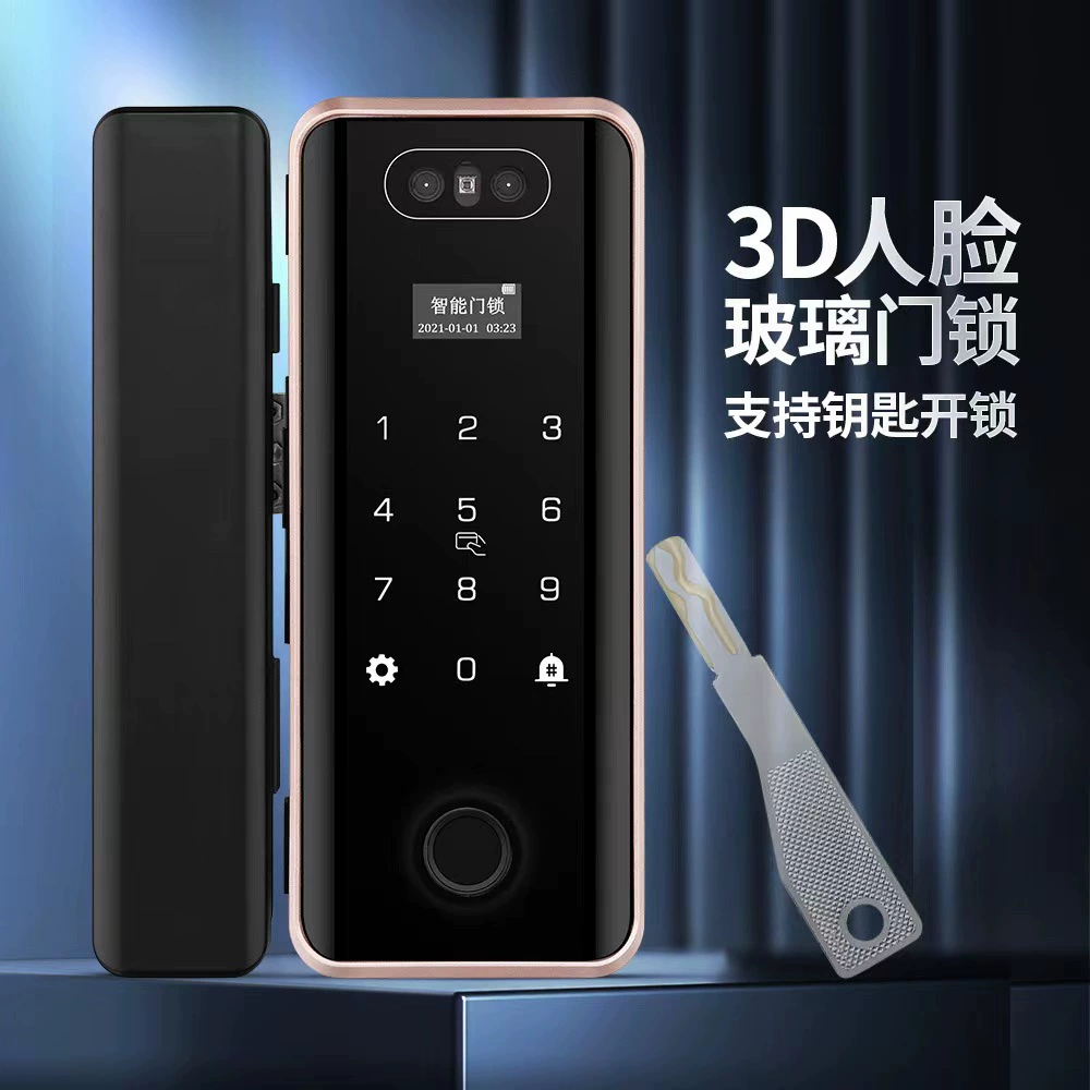 3D распознавание лица стеклянная дверь замок офисный пароль замок без отверстий умный отпечаток пальца Doodle WIFI удалённый доступ