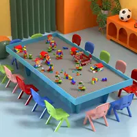 Большое игровое оборудование для детской площадки, игровой стол, детский песочный стол, глиняный стол, игрушечный стол, стол для строительных блоков