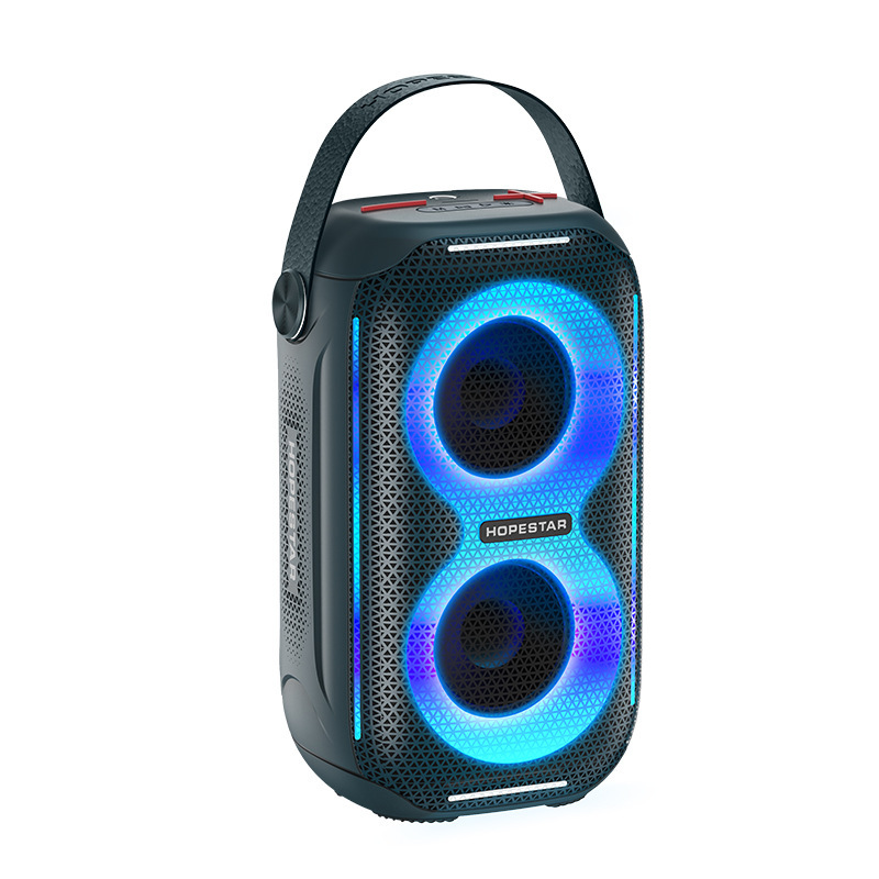 Party200mini ポータブルBluetoothスピーカー 屋外防水 RMGライト 低音重低音 デュアルスピーカー FM|undefined