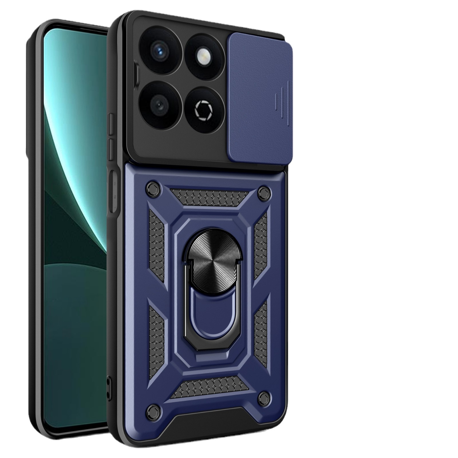 Logotipo de impresión de serigrafía de radio personalizado camuflaje RY 200smart TPU + PC armadura caja de teléfono móvil ventana de empuje a prueba de caídas image 6