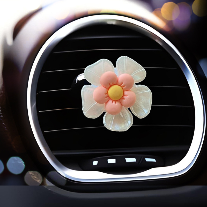 Aire acondicionado de coche, clip de salida de aire, decoración de aromaterapia, decoración de coche, desodorante de coche, perfume, flores frescas creativas