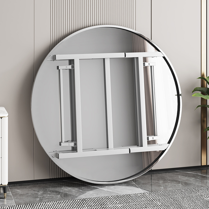 Mesa de comedor de acero inoxidable Mesa Redonda plegable mesa de comedor mesa de camping al aire libre pequeña mesa cuadrada Mesa Redonda mesa de comedor