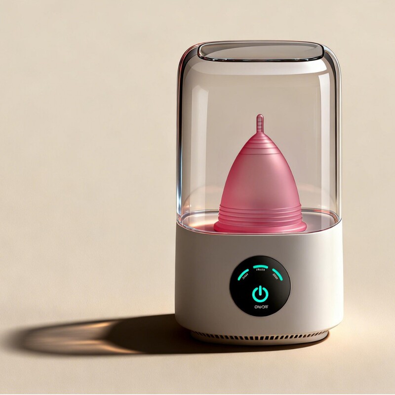 Cross-Border Silicone Menstrual Cup Set with Automatic Timer Steam Sterilization, Compact and Easy-To-Carry Silicone Cleaning Device Cross-Border Silicone Menstrual Cup Set with Automatic Timer Steam Sterilization, Compact and Easy-To-Carry Silicone Cleaning Device