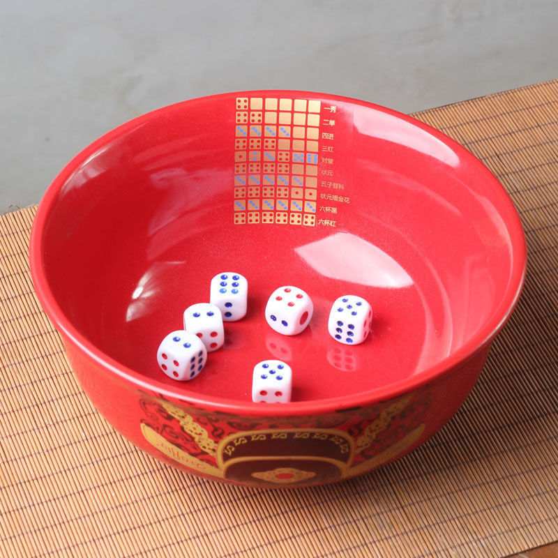 Special Bowl for Mid-Autumn Festival Cake Game, Large Red Bowl with Dice, 9inch Large Ceramic Bowls for Cake Game, Gift Cake Mooncake Bowl, Large Bowl Special Bowl for Mid-Autumn Festival Cake Game, Large Red Bowl with Dice, 9inch Large Ceramic Bowls for Cake Game, Gift Cake Mooncake Bowl, Large Bowl