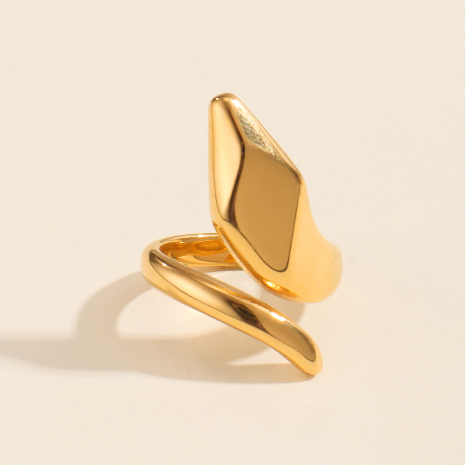 Holiday, Daily, Street Occasion 316 Stainless Steel  Ion Plating (IP) Geometric Lady Open Rings For Women's
