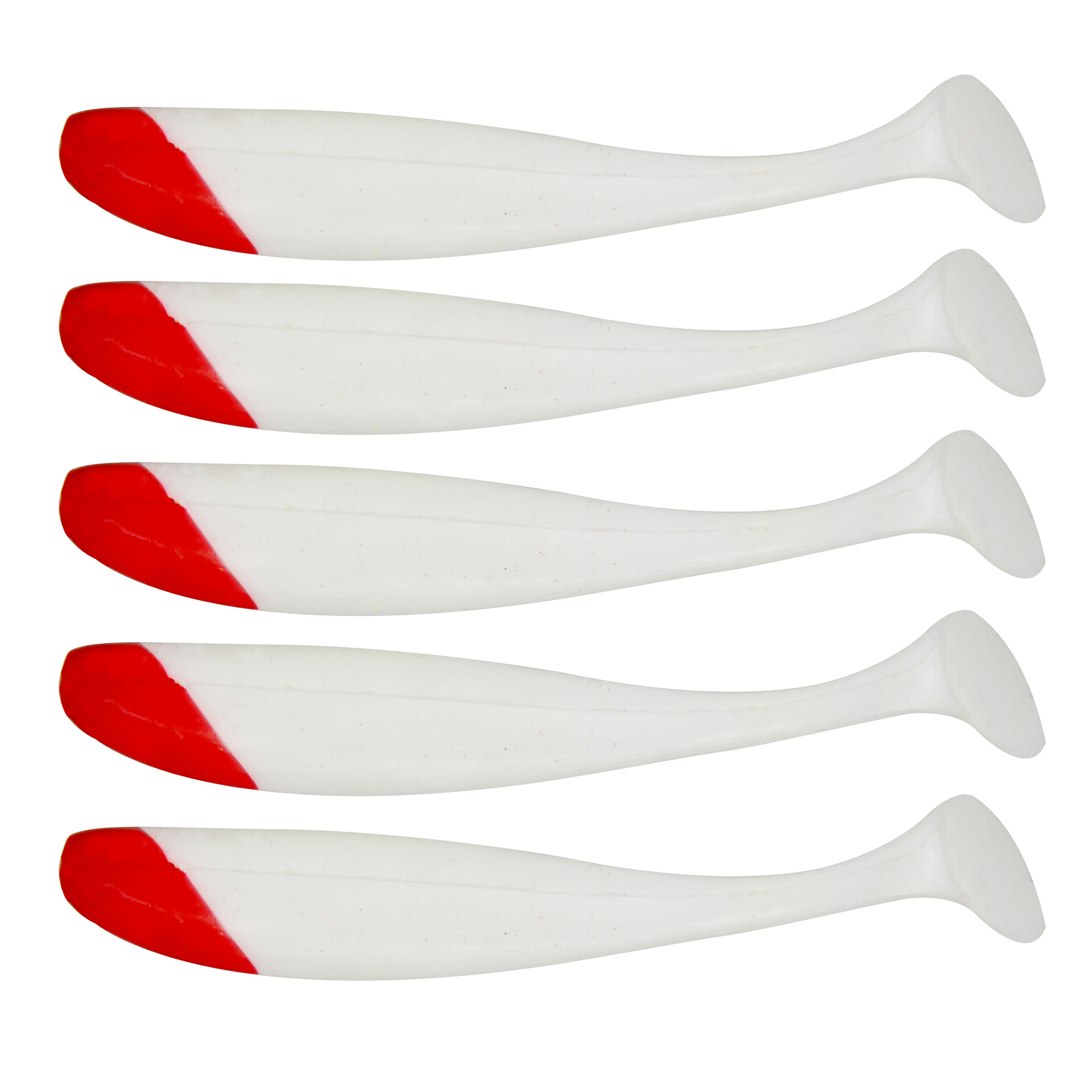 T尾軟蟲紅頭白身5.5/6.3/7cm路亞餌軟餌仿生擬餌漁具批發