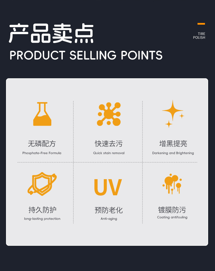 Manufacturer Wholesale Car Tire Refurbishment Wax, Decontamination, Maintenance and Brightener, Wheel Polishing, Anti-Aging Refurbishment Tire Wax