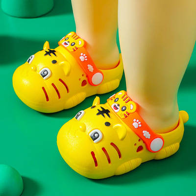 Детские тапочки в стиле Crocs, нескользящие мюли для раннего возраста