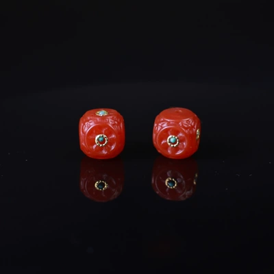 DIY Bracelet Accessories, Loose Zərgərlik ara hissələri - red-agate-square-beads-10mm