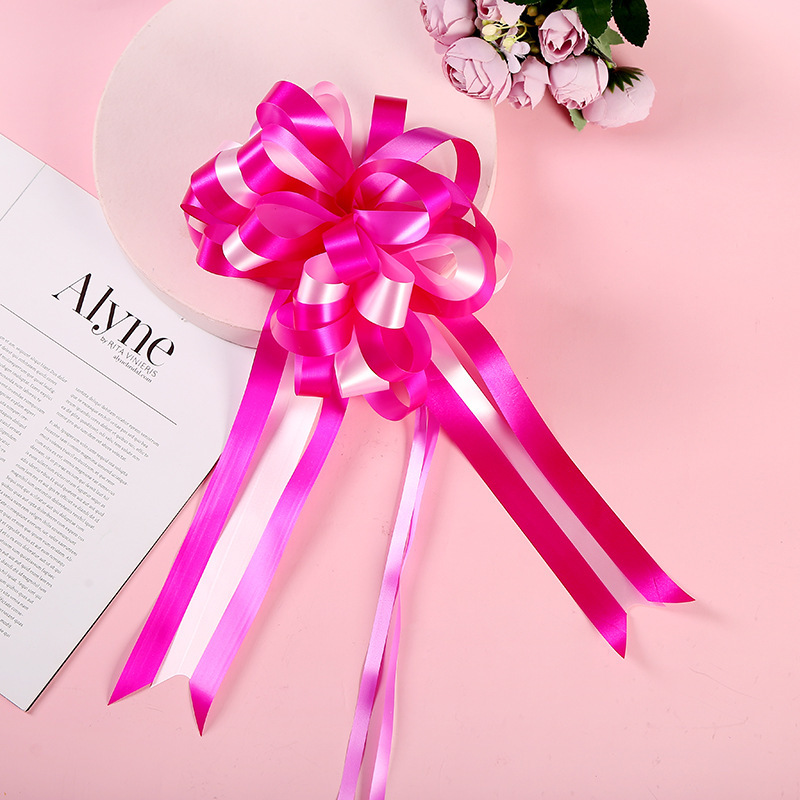 Flor tienda suministros gran perezoso tirar flor material de embalaje de dos colores arco flor bola boda coche mano tirar flor