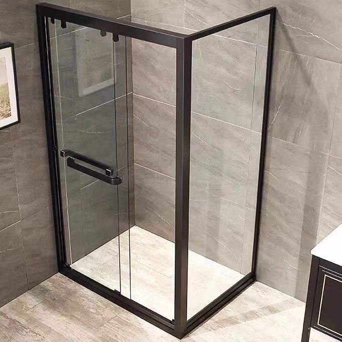 L-Shaped Sliding Door Shower Room with Dry and Wet Separation, Tempered Glass Interior, New Smart Shower Room