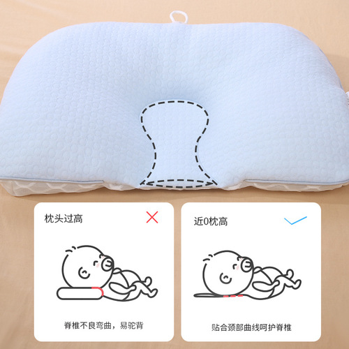 Baby pillow for newborn children, anti-eccentric head correction, 0-1-2-3 year old baby shaping pillow, four seasons style, breathable