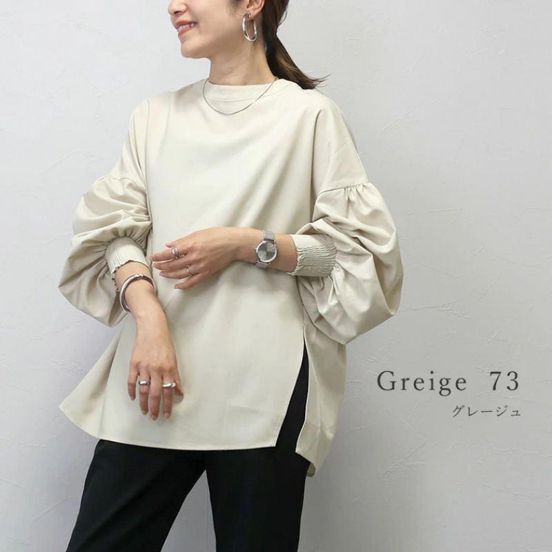 Autumn Japanese small design long-sleeve with a round collar