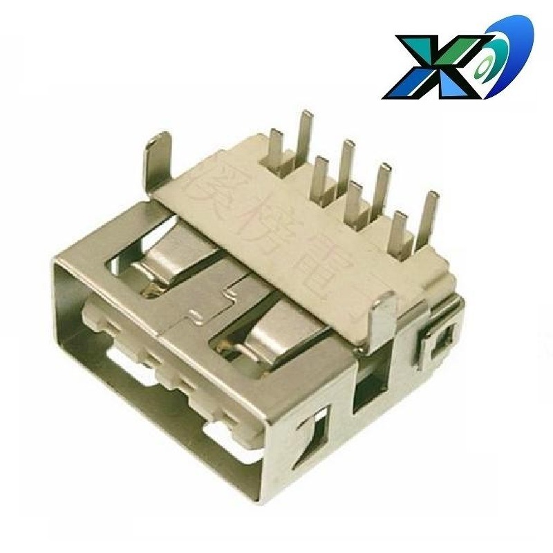 USB插座盲插双面8P  卧式USB插孔盲插正反面  盲插USB母座卧式8脚