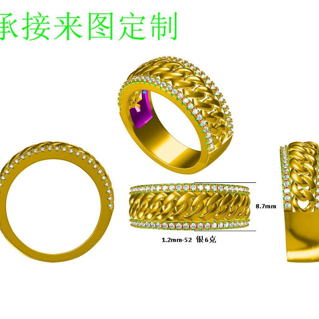 跨境个性潮男客户需求生产激光起版镭射钛钢不掉色首饰DIY设计