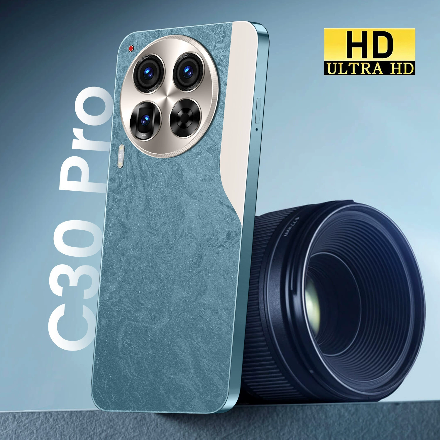 Смартфон большой экран Pro, 5G, C30, широкоформатный экран