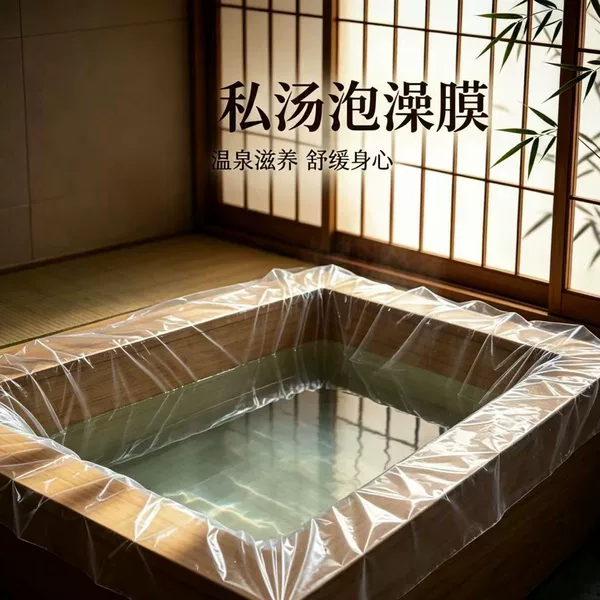 Hot spring private bath pool bathing bag for adults, hotel thickened plastic film for private hot spring pool