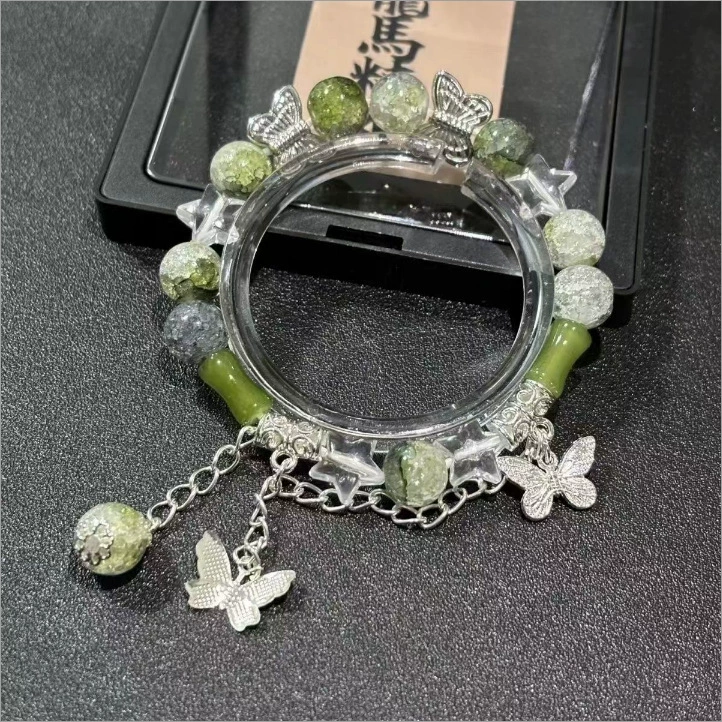 Xiaohongshu, одинаковая фиолетовая бабочка браслет, супер волшебный crushed flower butterfly dance hand to show girlfriend birthday gift