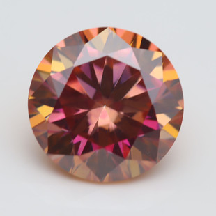 Color round 2 karat gemstone color-plated Mosan bare stone Mosan diamond zircon wholesale accessories exquisite