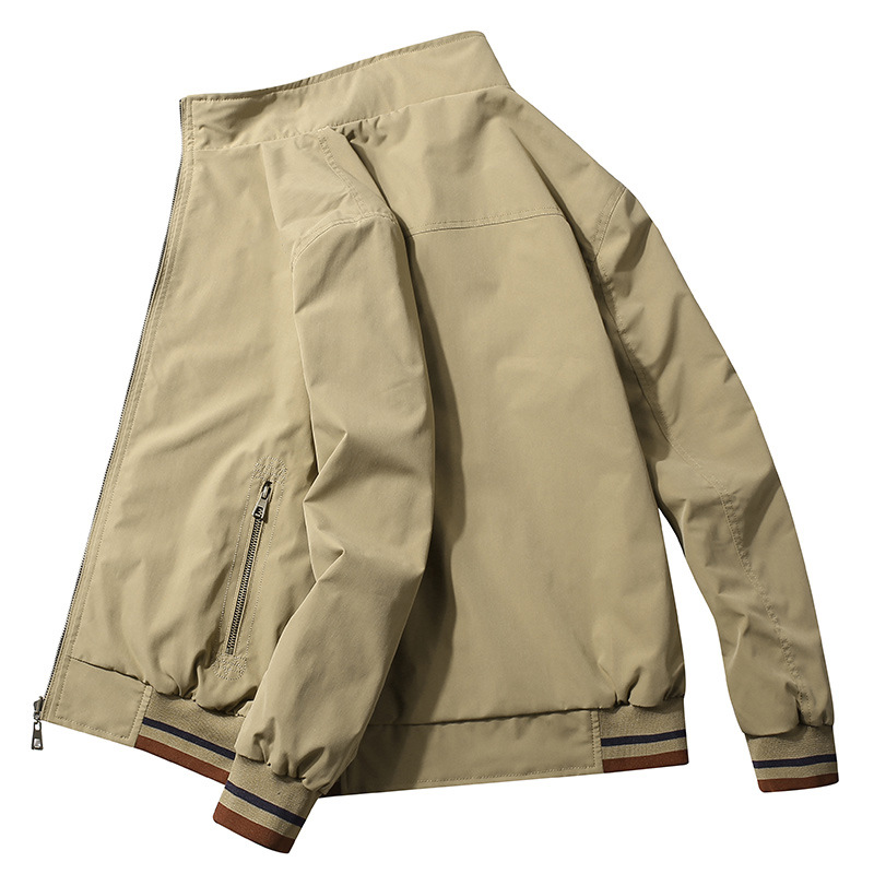 Men's Double-sided Winter Jacket With Stand-up Collar Casual Coat_voghion.com