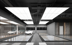 Sala de lavado de coches Estación de luz tienda de belleza led luz de techo de cristal chapado en película taller sin polvo tienda de 4S luz de la parrilla