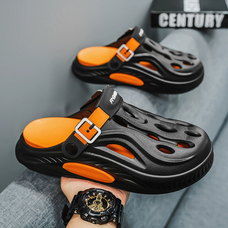 Летние туфли на фекалии Мужские толстые подошвы нескользящие и вонючие сандалии носить повседневные спортивные пляжные тапочки