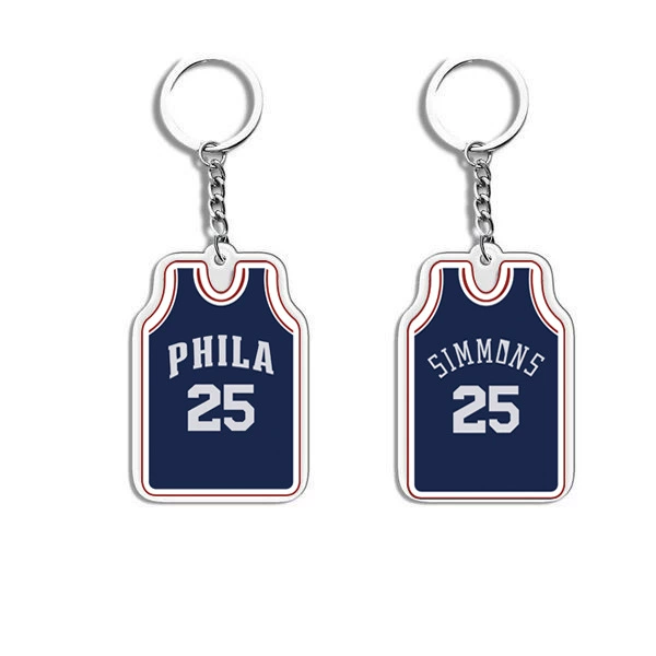 П pendant из акрилового джерси, мини униформа подвеска, 4.6×3.2 см, акрил + металл