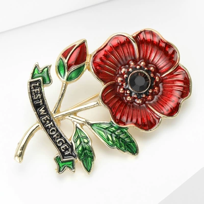 Yaxa sancaqları Poppy Flower Brooch, Fashionable