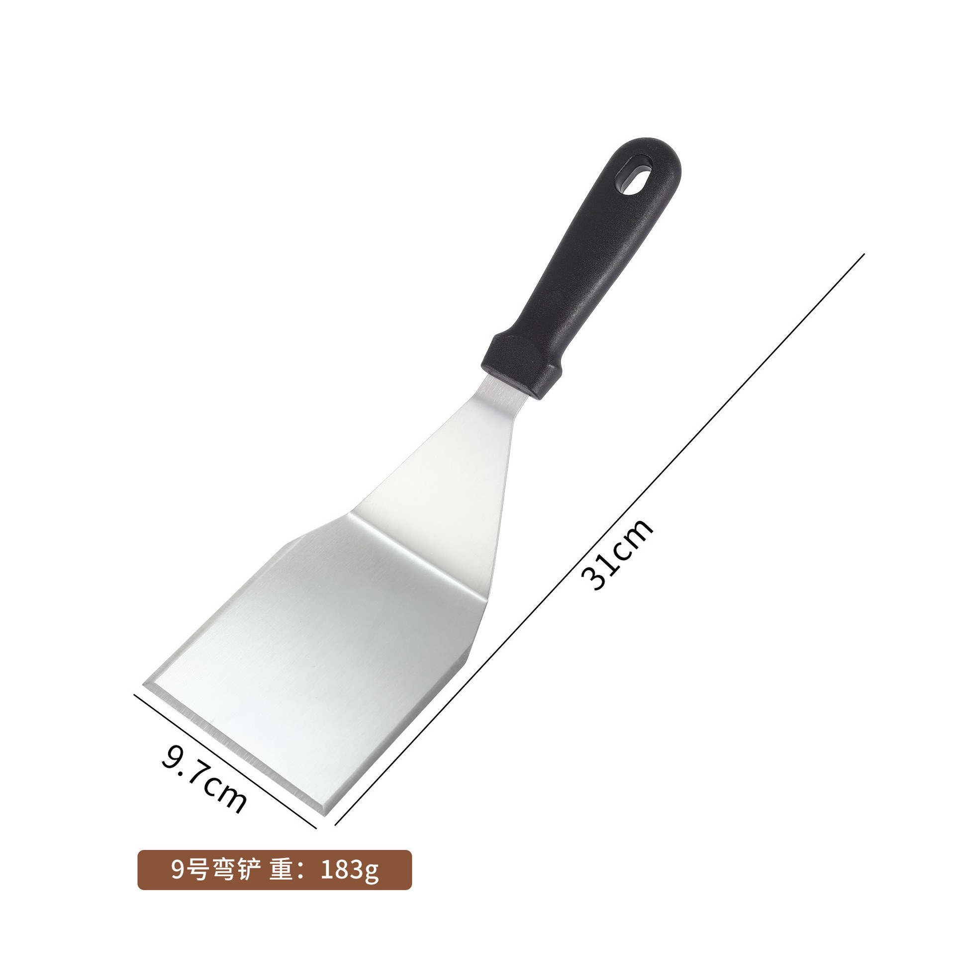 Espátula de Barbacoa de Acero Inoxidable con Mango PP para Cocina y Exterior