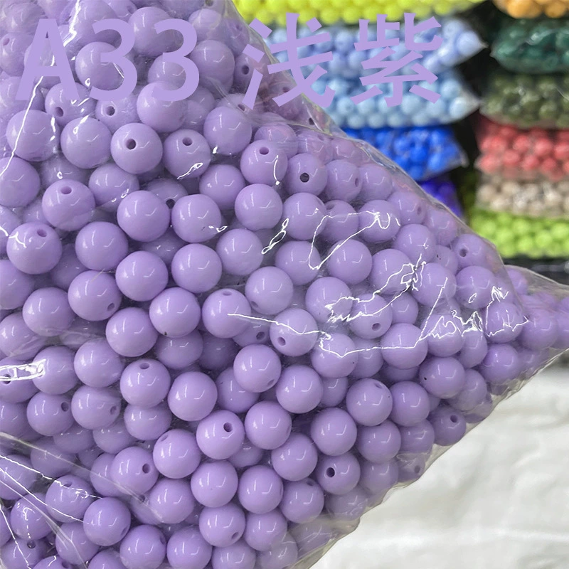 Round beads, bag, plastic woven acrylic accessory handmade, DIY