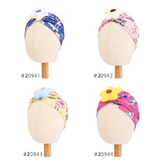 Baby Elastic Hooded Cap, European and American New Style Infant Breathable Flower Hat, Printed Children's Headband Hat, Spring and Autumn Baby Hat