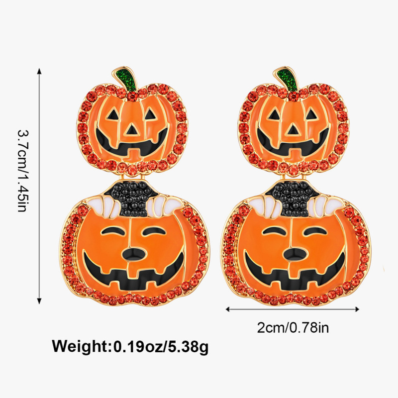 欧米のファッションはハロウィーンのかぼちゃのペンダントのイヤリングのフリンジの創意の個性の長いタイプはダイヤモンドの耳飾りを入れます。|undefined