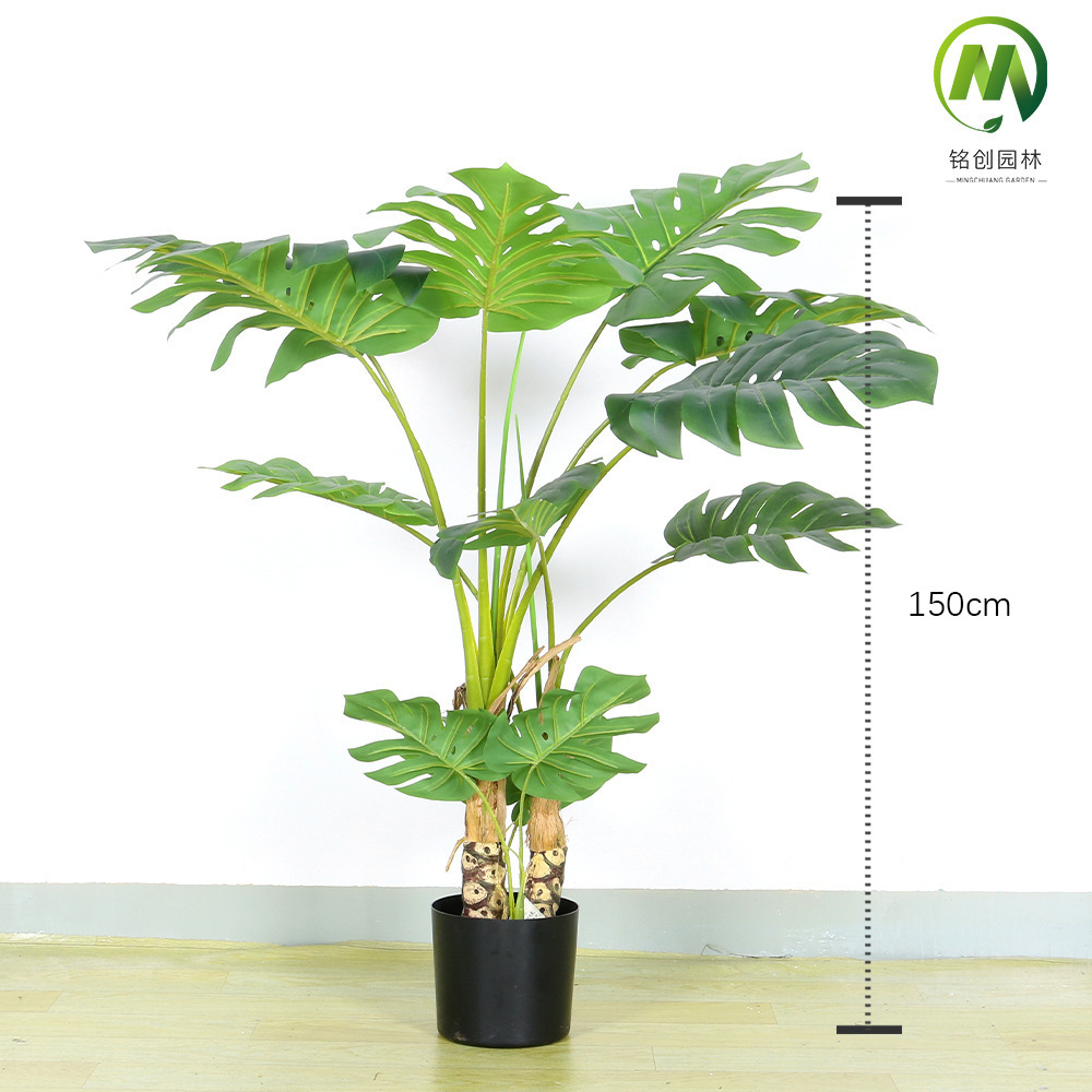 Escenografía de estilo nórdico Simulación de plantas verdes Plantas en macetas Centro comercial Simulación de decoración suave Plantas verdes falsas