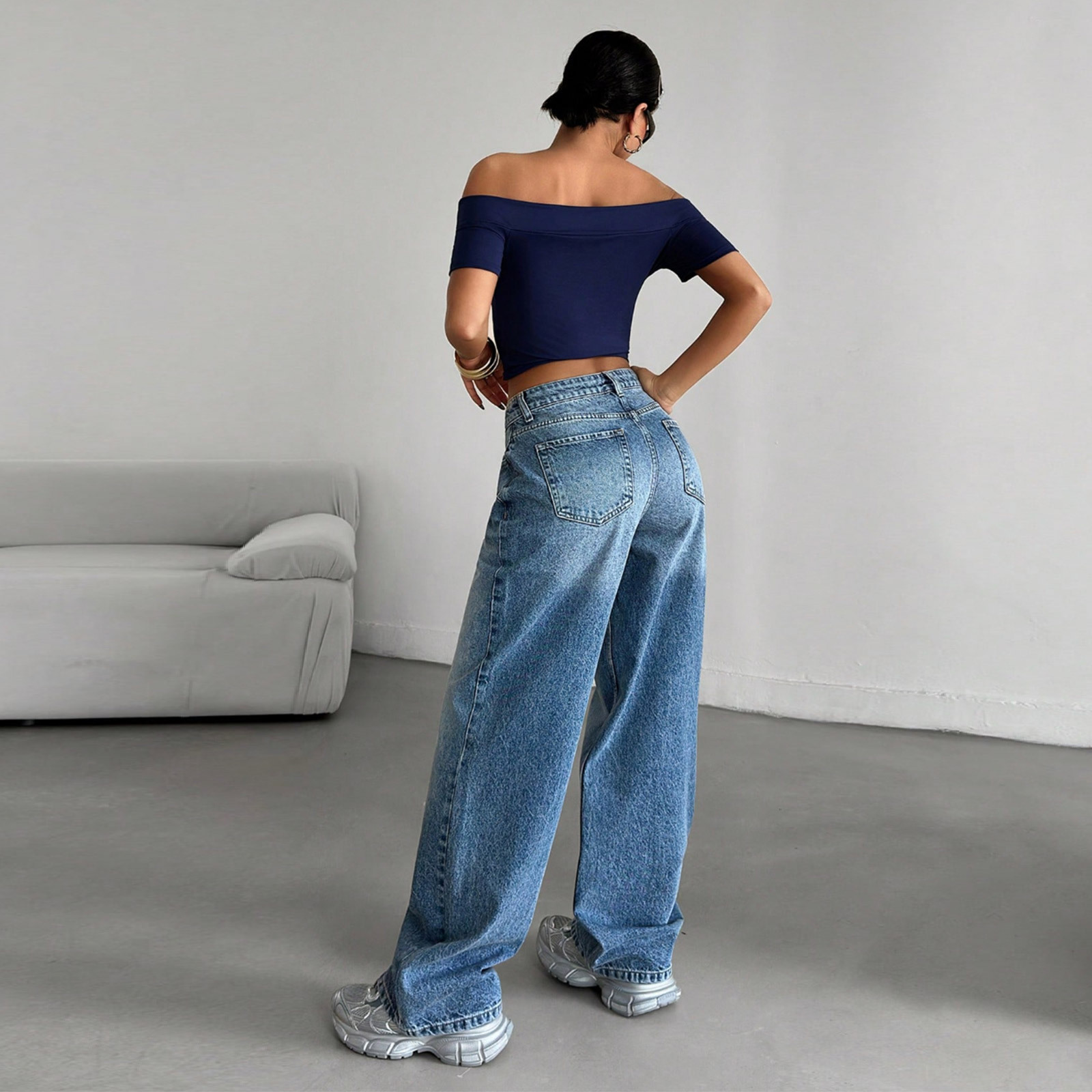Low-Rise Relaxed Fit Stretch Jeans – Vintage Washed & Ultra-Comfy (S-XL, 2 Colors)_mkmklike.com