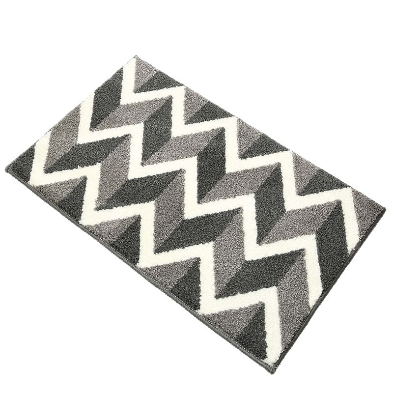 Absorbent Geometric Bathroom Mat Decorative Abstract Floor Rug_voghion.com