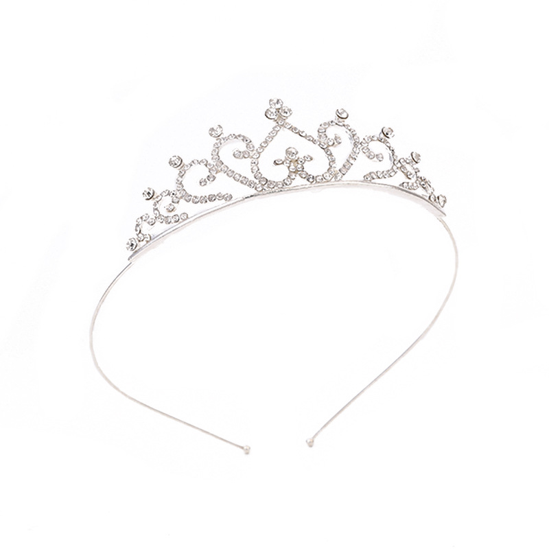 Nueva diadema rhinestone aleación diadema perla tocado nupcial accesorios para el cabello de los niños corona horquilla al por mayor