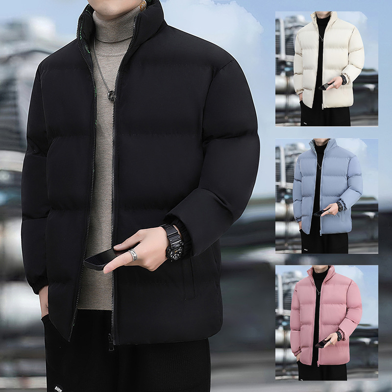 2024 nuevo impulso de doble cara de ropa de algodón chaqueta de hombre gruesa ropa de algodón cálida suelta collar versátil para resistir el frío