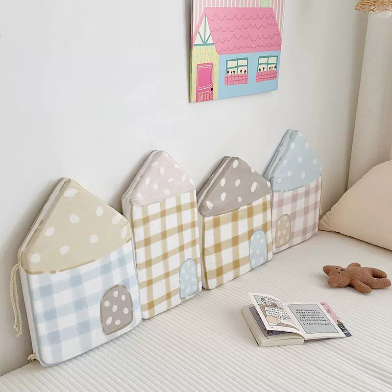 2025新款50支贡缎全棉婴儿床床围ins北欧小房子海绵防撞巴欧围栏