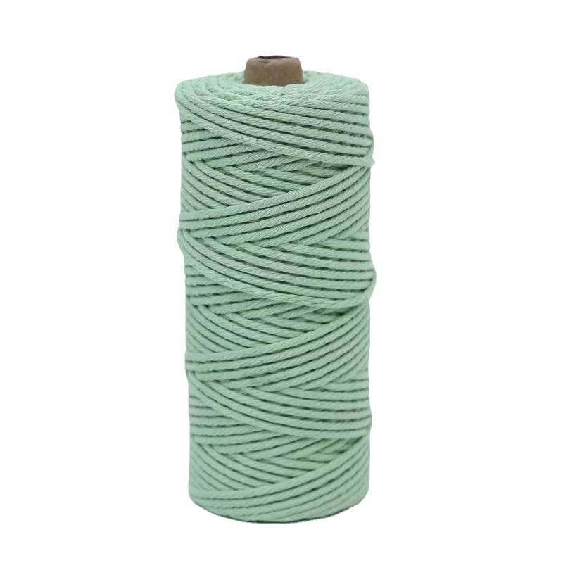 Cuerda de algodón con núcleo de color de 4mm, cuerda de nudo, pulsera de cuerda tejida a mano, cuerda de algodón, cuerda de tapiz, funda de botella creativa, cuerda decorativa