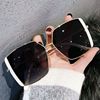 Metal sunglasses solar-powered, square glasses suitable for men and women, 2023