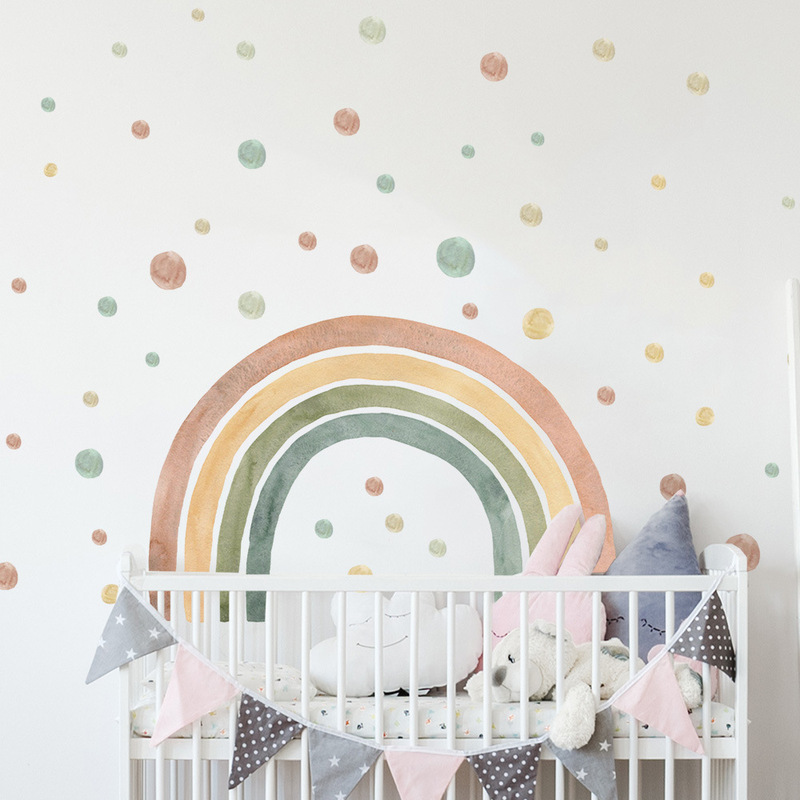 Shangyi Spz-S0521 Creative Rainbow DIY Bedroom Pvc Wall Sticker Self-Adhesive Living Room Background Decoration Wholesale Wall Sticker