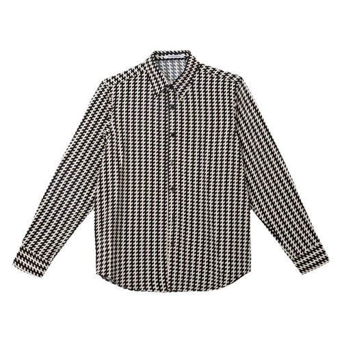 Men's Long Sleeve Autumn Sun Protection Jacket, Thin and Loose Fit, Stylish Collar, Hairstylist Collar Shirt