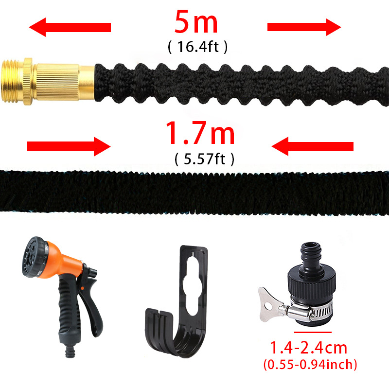 Tubo de agua retráctil conjunto de alta presión tubo de lavado de automóviles pistola de agua jardín riego de flores y verduras mangueras retráctiles mágicas image 10