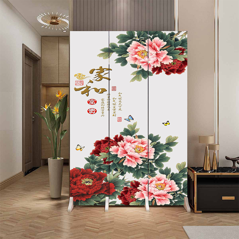 Fábrica directa de entrada doméstica china en la puerta frente a la partición de la sala de estar de la oficina del dormitorio cubierta plegable móvil