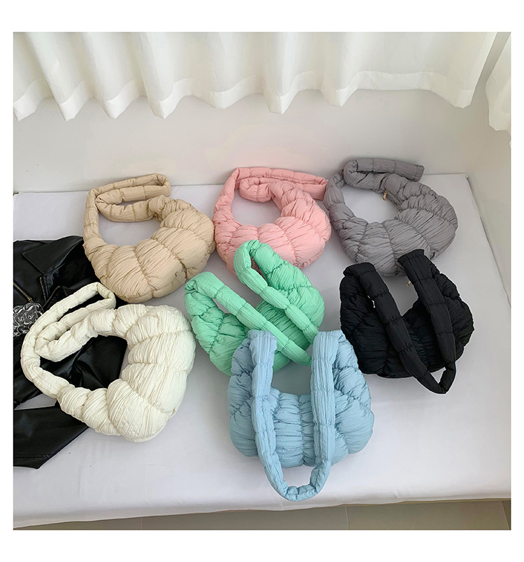 Women's Bags new croissant cloud bag pleated one shoulder crossbody sponge light versatile casual fashion dumpling women's bag_ipsvogv.com