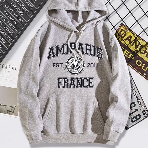 Spring and Autumn Women's Fashion Letter Print Back Hoodie Sweatshirt with Fleece Loose Hooded Sweatshirt AliExpress Amazon Hot Selling